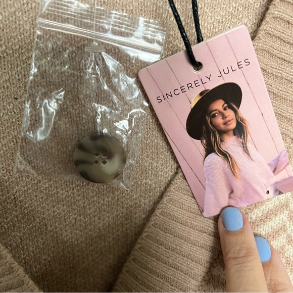 NWT Sincerely Jules Chevron Cardigan Sweater - size SMALL - Picture 5 of 8